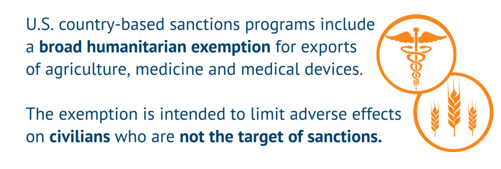 exemptions in sanctions